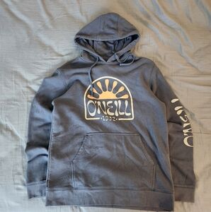 Vintage Oneill Surf Hoodie Spellout Y2K Size Large Blue